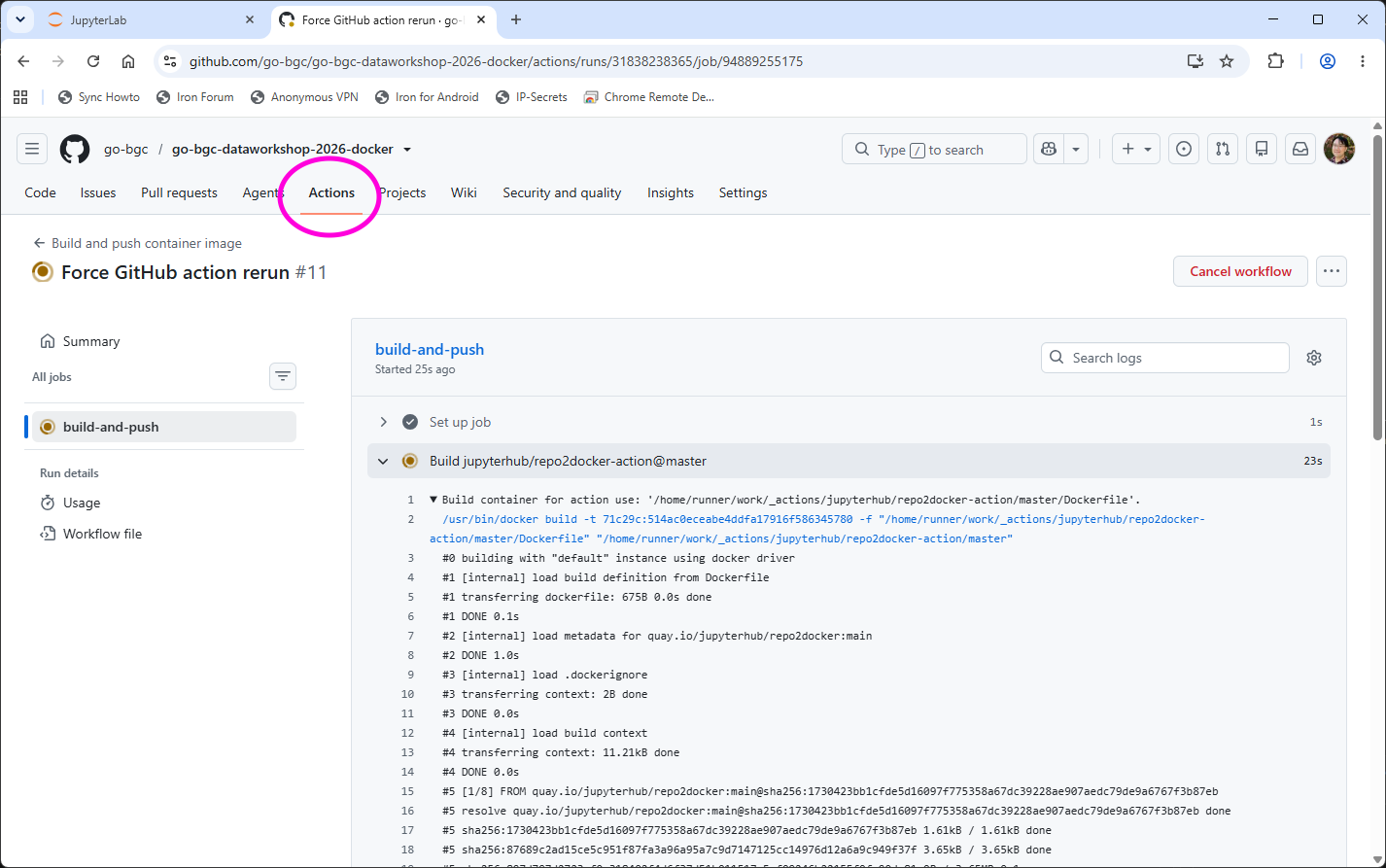Running Docker build